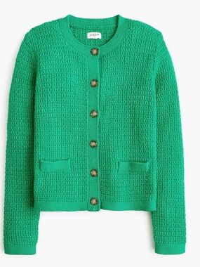 J. Crew Factory Kelly Green Sweater Cardigan Size XL
